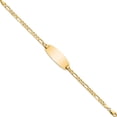 thumbnail image 2 of 14K Yellow Gold 14Ky Oval Figaro Id Bracelet (7 X 11.6) Made In United States lid90-7, 2 of 5