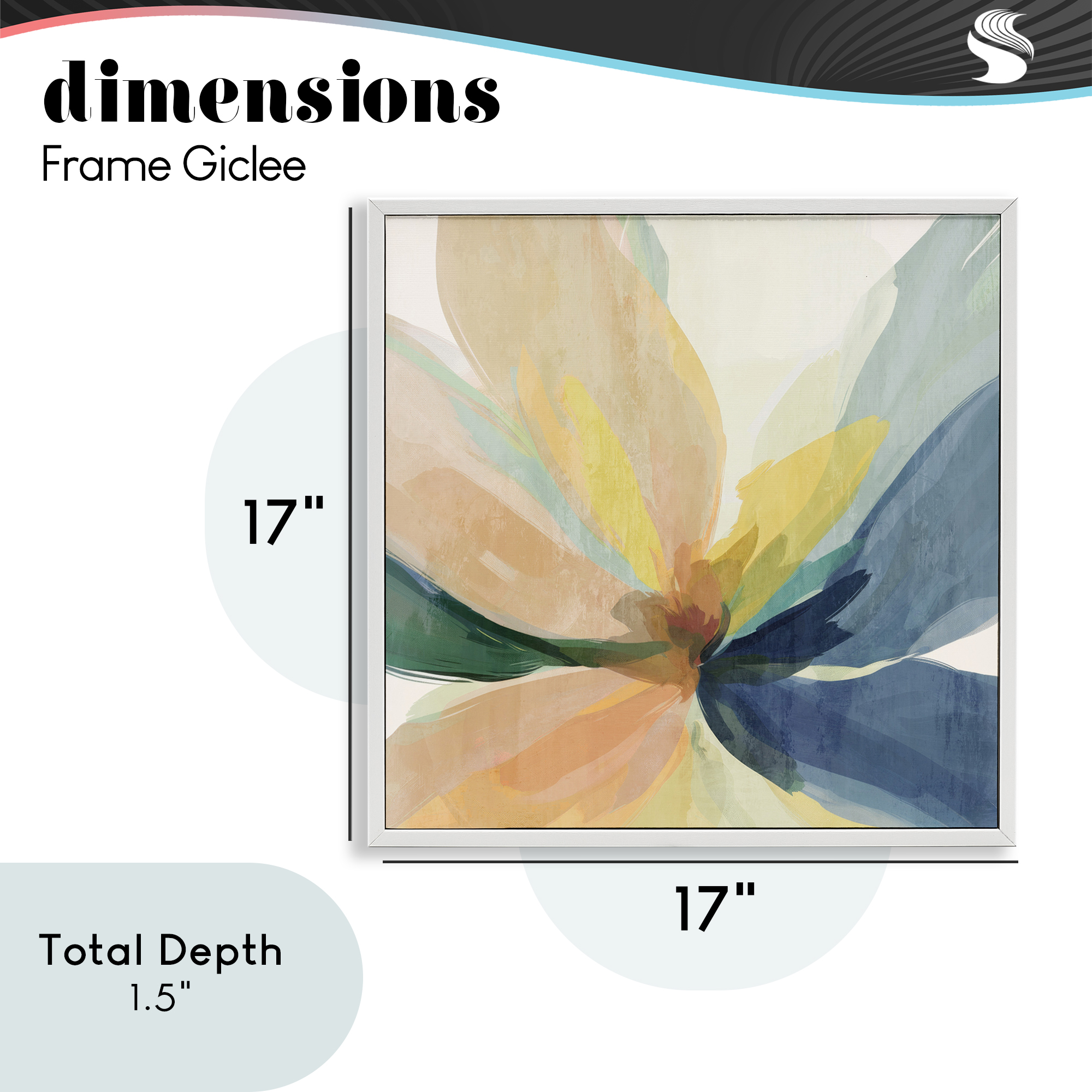 Flared Abstract Neutral Petals White Framed Giclee Art, design by Irena Orlov