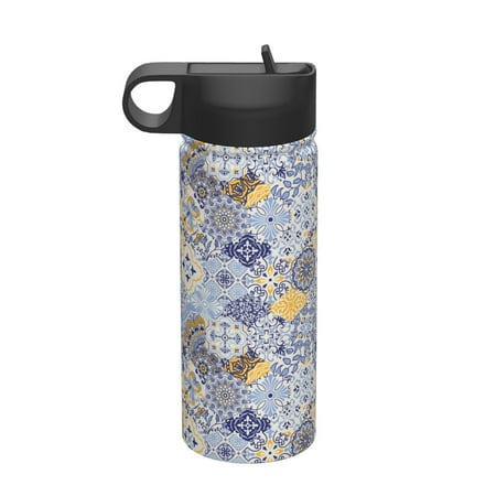 

Gaeub Colorful Mandalas Printed 18oz Sports Insulated Kettle With Straw Sports Insulated Bottle Water Bottle For Running Hiking Cycling Climbing Mens Womans Insulated Water Bottle