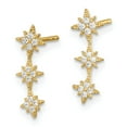 thumbnail image 6 of 14K Yellow Gold Madi K Cubic Zirconia Star Drop Bar Dangle Post Earrings, 6 of 7