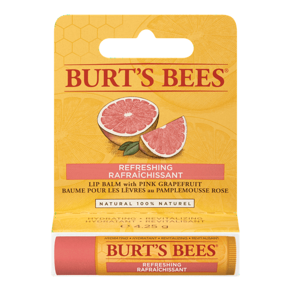 Burt's Bees 100% Natural Origin Moisturizing Lip Balm, Pink Grapefruit 4 g