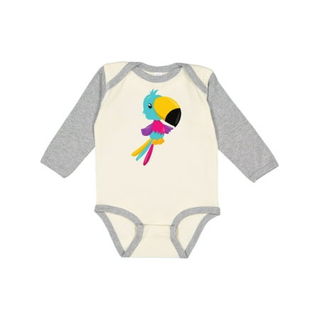 

Inktastic Colorful Parrot Tropical Bird Tropical Parrot Gift Baby Boy or Baby Girl Long Sleeve Bodysuit