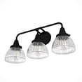 thumbnail image 5 of Hunter - Cypress Grove 3-light Natural Black Iron, Medium Size Vanity Light, Dimmable, Transitional Style, for Bedrooms, Dining, Living Rooms - 19257, 5 of 8