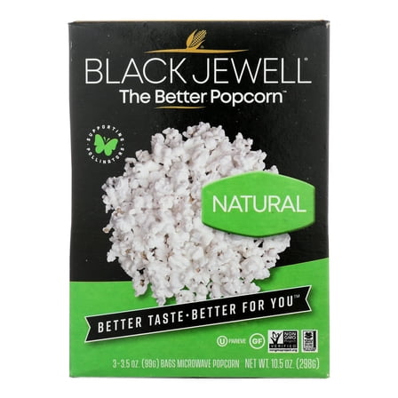 Black Jewell Microwave Popcorn - Natural - 10.5 oz - Case of 6