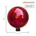 thumbnail image 6 of Alpine Corporation 10" Diameter Indoor/Outdoor Glass Gazing Globe Yard Decoration, Red, 6 of 13