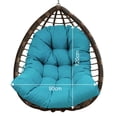 thumbnail image 2 of Eurhowing Egg Chair Cushion Replacement, 4.5" Thick Waterproof Non-Slip Hanging Basket Chair Pad, Outdoor Indoor Patio Swing Seat Cushion (Blue), 2 of 7
