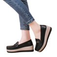 thumbnail image 4 of Willtoo Loafers for Women Closed Toe Wedge Platform Shoes, Slip‑on Casual Footwear, Comfortable Non‑slip Wedge Heel Walking Shoes, 4 of 5
