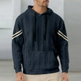 thumbnail image 1 of pstuiky Camisas suaves de manga larga para hombre, Sudadera con capucha de manga larga para hombre, informal, holgada, con cordón y bolsillo, de punto, de color liso camisetas de hombre xxl, 1 of 5