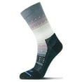 thumbnail image 2 of FITS Womens Casual Crew Gradient Stripe Socks Black/Natural - F5171-078 Black / Natural, 2 of 2