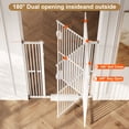 thumbnail image 4 of AOPEC 57" Extra Tall Pet Gate, Auto Close Dog Door Pressure Mounted No Drilling for Doorways, Hallways, Stairs, Expandable 27.5"-38.5" Wide, Narrow 1.18" Spacing for Small Dogs & Puppies, White, 4 of 7