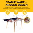 thumbnail image 4 of Navy Blue Christmas Table Cloths for 3 Foot Rectangle Tables, Santa Snowman Snowflake Gifts Elk Patio Waterproof Elastic Fitted Tablecloths, Washable Rectangular Table Cover for Camping, 4 of 8