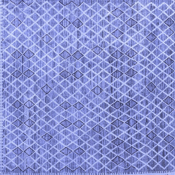 Ahgly Company Indoor Square Abstract Blue Modern Area Rugs, 4' Square