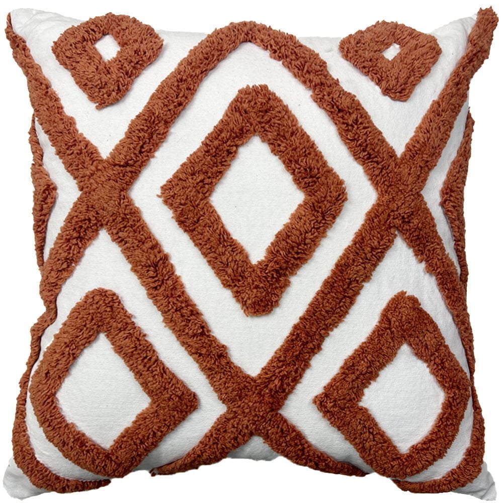 hometrends Coussin Décoratif Rouge Diamant