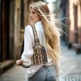 thumbnail image 5 of FORMRS Womens Crossbody Sling Bag Travel Daypack Shoulder Chest Backpack, Beige Geometric, 5 of 7
