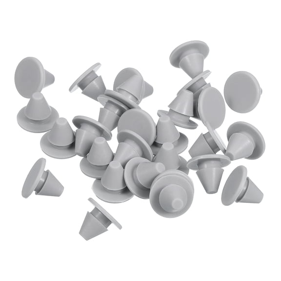 Uxcell 28pack Silicone Plugs, Round Snap in Locking Hole Plug Waterproof Hole Plug for 5-5.5mm Hole, Grey
