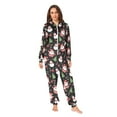 thumbnail image 4 of Adult Christmas Onesie Santa Claus Snowman Christmas Tree Pattern Zipper One-Piece Pajamas Unisex with Pockets, 4 of 6
