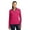 Pink Raspberry/ Iron Grey, variant on Sport-Tek Ladies Sport Wick Textured Colorblock 1/4 Zip Pullover-S (Pink Raspberry/ Iron Grey)