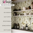 thumbnail image 5 of S4sassy Self Adhesive Wallpaper, Watercolor Botanical Print Wallpaper, Green Removable DIY Vinyl Wall Covering, Peel and Stick Contact Paper for Entryway accent wall, Easy Home Decor (25"x120"), 5 of 9