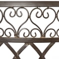 thumbnail image 5 of SAFAVIEH Outdoor Collection Lara Kissing Bench Rustic Brown, 5 of 7
