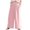 Pink, variant on ibuvkizy Linen Pants Women Summer Casual Wide Leg Pants Solid Cotton Linen Drawstring Elastic Waist Loose Long Pants with Pockets Black L