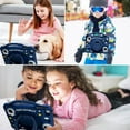 thumbnail image 6 of Kids Case for Apple iPad A16 11" 11th 10th Gen 10.9" 2025 2022, Cute Design EVA Kickstand Shockproof Kids Friendly Bumper Case with Shoulder Strap Cover for iPad 11th 10th Gen, Blue Spaceman, 6 of 6