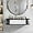 Black+white, variant on Immere Wall Mount Salon Station with Locked Drawers,Styling Barber Station for Hair Stylist,Barbershop Bathroom Dresser Barber Studio,Black+White