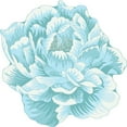 thumbnail image 4 of Flowers 2 Ft Round Throw Accent Area Rugs Floral Rose Flower Shaped Rug Modern for Girls Bedroom Floor Living Room Carpet 302 Blue, 4 of 8