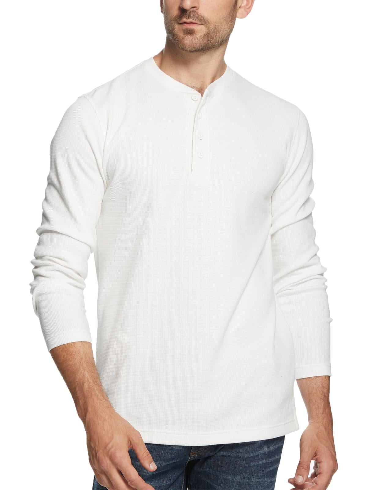 Weatherproof Mens Waffle-Knit Long Sleeves Henley Shirt - Walmart.com