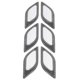 thumbnail image 1 of uds pegatina reflectante para puerta de coche estilo fibra de carbono tira de goma almohadilla protectora para conducir alerta de seguridad plateada, 1 of 8