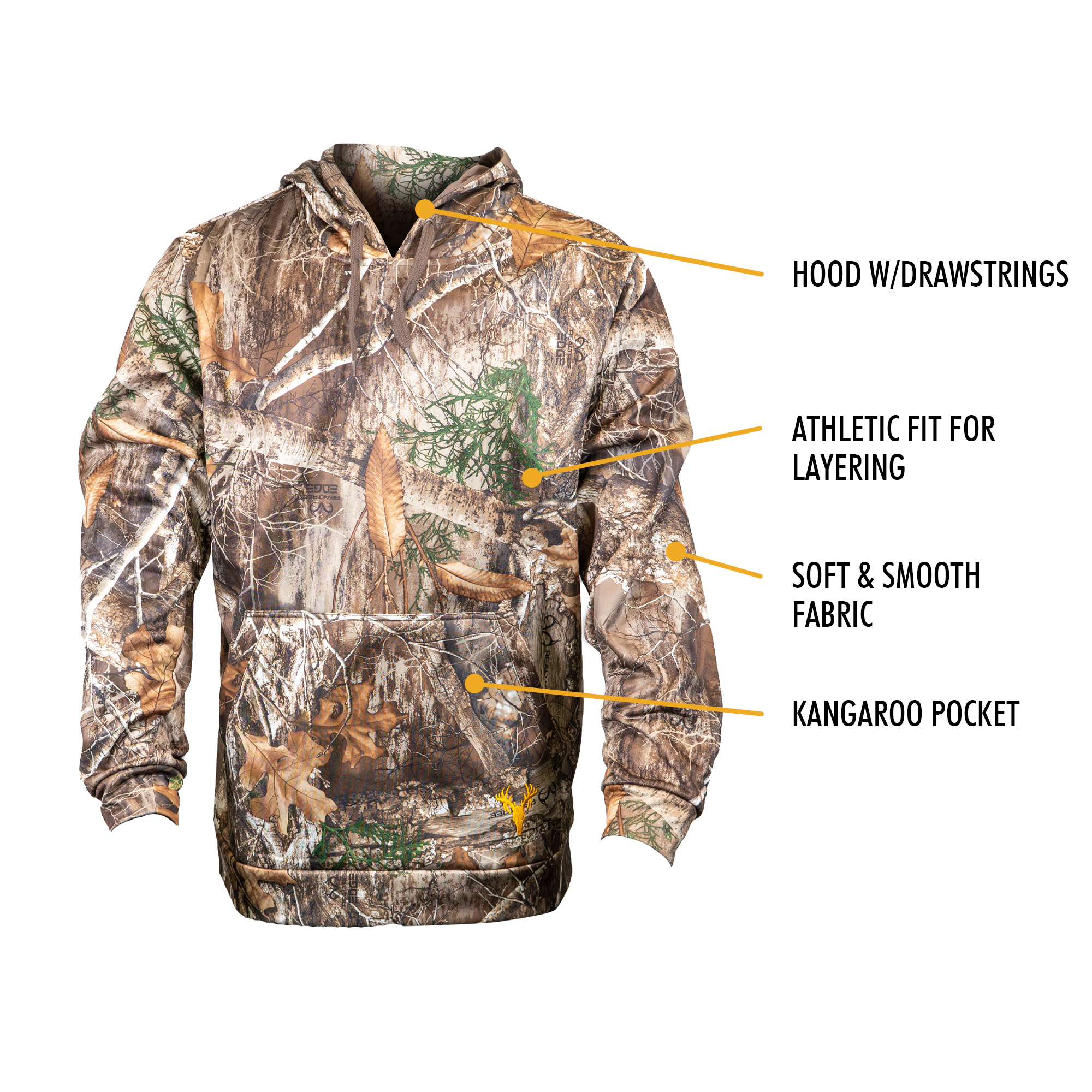 Hot Shot Men's Camo Performance Fleece Hoodie