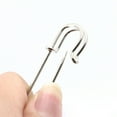 thumbnail image 2 of DESIGNICE 15Pcs Safety Pins,Comfortable Use Safety Pins,Avoids Damage Large Safety Pins,Silver-1, 2 of 3