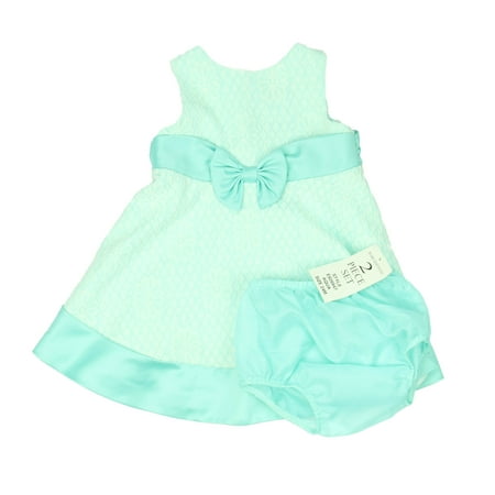 

Pre-owned Rare Editions Girls Aqua | Flower Special Occasion Dress size: 24 Months