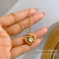 thumbnail image 5 of K-KED Women's Fashion Delicate Jewelry Gold Cubic Zircon Arrow Through Heart Necklace, 5 of 5
