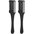 thumbnail image 1 of FELTECHELECTR 2 peines cortadores de pelo, cuchillas dobles para recortar el pelo, peine para adelgazar, peine para peinar., 1 of 4