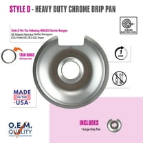 Range Kleen 106A One Large Style D Heavy Duty Chrome Drip Pan