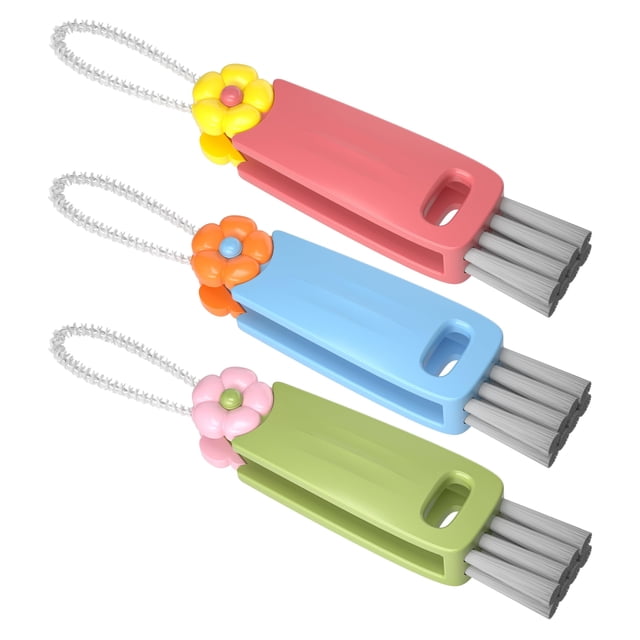 Juego de cepillos de limpieza Nodirz, 3 en 1, con tapa, hueco, multicolor