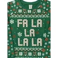 thumbnail image 2 of Junior Womens Green Light Up Fa La La Christmas Holiday Sweatshirt 3XL, 2 of 2