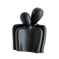 thumbnail image 4 of Estatua abstracta de pareja abrazándose, figura de cerámica, colección única de arte de recuerdo Negro, 4 of 9