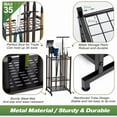 thumbnail image 3 of Garden Tool Organizer Yard Tool Tower Rack For Garage Organization And Storage Up To 35 LongHandled Tools Rakes Brooms Heavy Duty Steel Garden Tool Stand For Shed Outdoor Black, 3 of 8
