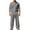 Gray, variant on cllios Mens Cotton Linen Sets 2 Piece Outfits Long Sleeve Casual Button Down Henley Shirts and Lounge Pants Sets Summer Beach Wedding Sets