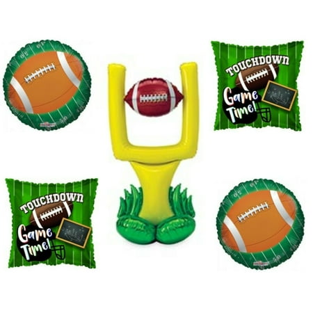 51" Football Goal + four 18" Game Day Birthday party balloons Decorations