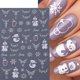 thumbnail image 4 of Pegatinas para uñas Quezadyl Christmas Crystal Ball 5D con forma de copo de nieve x4, 4 of 9