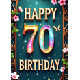 thumbnail image 3 of Glistening 70th Birthday Banner with Star Elements Background Backdrop Party Supplies Photography Props Birthday Decoration Event Decor Happy Birthday Celebration Party Decorations, 3 of 7