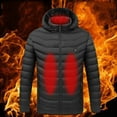 thumbnail image 2 of Vedolay Parka Jacket Men Fashion Plus Size Cold Weather Outwear Thicken Jackets Black,L, 2 of 5