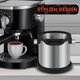 thumbnail image 2 of Caja de golpeo para espresso, duradera y con absorción de impactos, estilo barista, con barra de golpeo desmontable, color negro plateado, negro plateado, 2 of 5