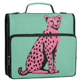 thumbnail image 5 of FORMRS Zipper Binder with Shoulder Strap 2-inch Ring 500 Sheet Capacity File Bag, Pink Cheetah, 5 of 5