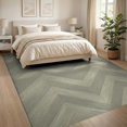 thumbnail image 3 of ODIKA Herringbone Distressed Interlocking Zigzag Motif Traditional Non-Slip Flatwoven for Living Room, Under Sectional, Family, 3 of 7