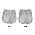 thumbnail image 3 of Fuzoiu Silver Mosaic Print Women's Athletic Shorts, Double-Layer Running Shorts with Pocket,Women's Workout Shorts for Yoga, Gym, and Workouts-Small, 3 of 7