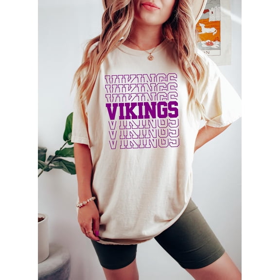 Vintage Vikings Mascot T-Shirt Football Fan Tee