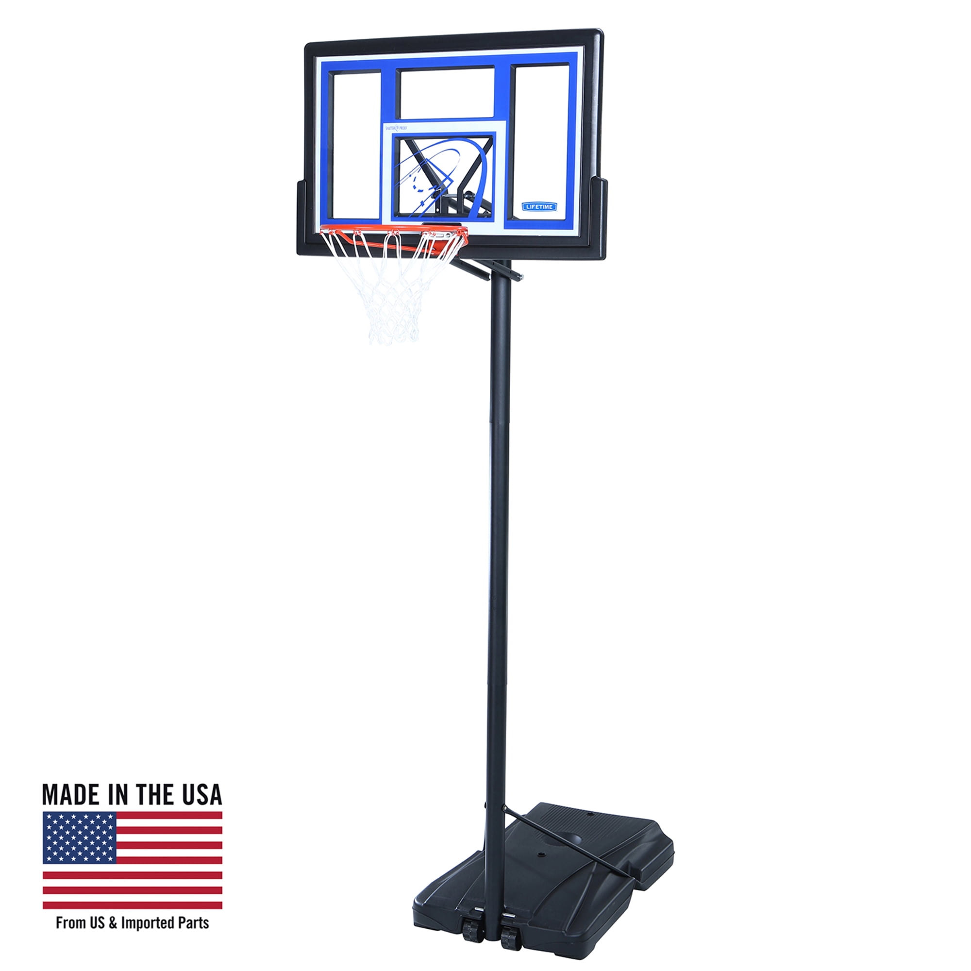 Lifetime Shatterproof Portable Height Adjustable Basketball System